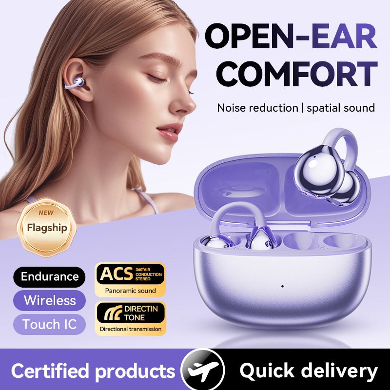 897656 Wireless Bluetooth Sports Headset and Earphone with Ear Clip for iPhone Samsung Android Huawei Smartphones Phone Accessories