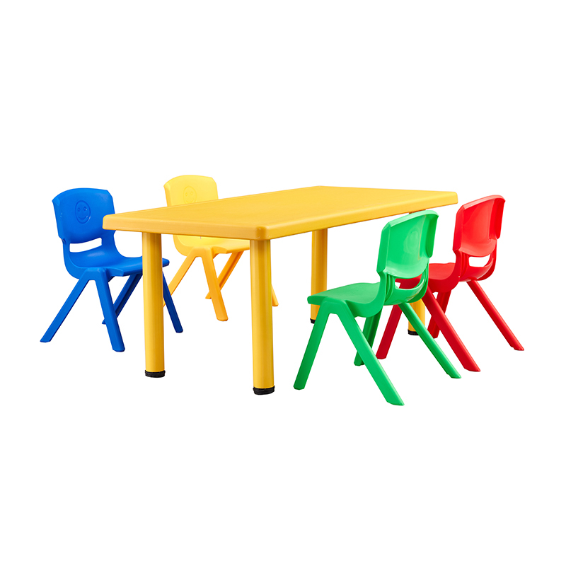DT-908 Portable Kids Plastic Learn and Play Table with Plastic Stackable School Chairs for School Home Play Room, Activity Play, Daycares and Home