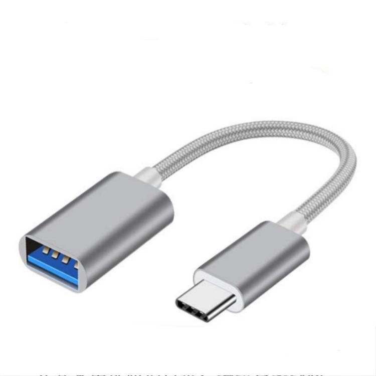 Phone LCD TYPE-C OTG converter , mobile phone 2-in-1 adapter cable, USB card reader CRRSHOP digital phone parts TYPE-C to USB 3.0 OTG Convertersilvery