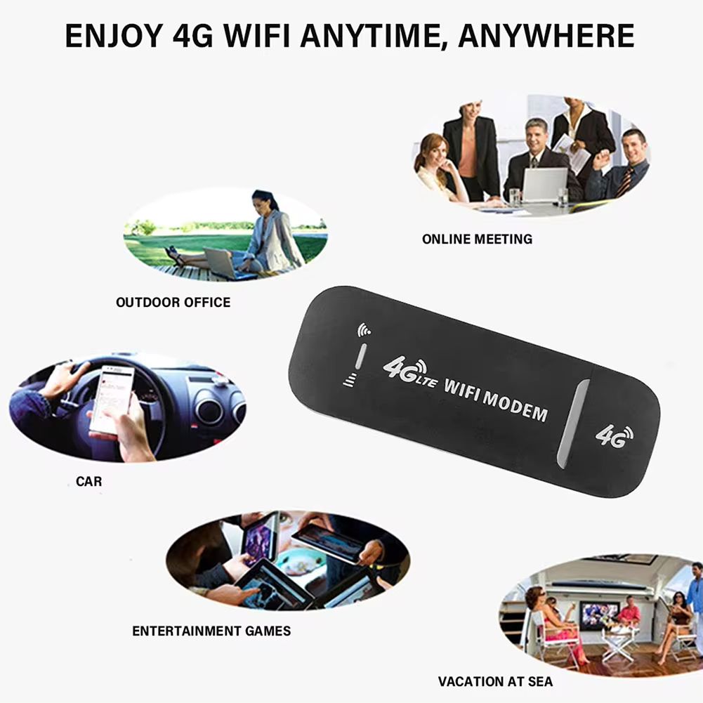 4G LTE USB MIFI/UFI 150Mbps Modem Stick Portable Wireless WiFi Adapter 4G Card Router for Home Office 4G USB Modem