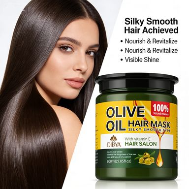 Multi-Effect Hair Mask Set Olive Oil Argan Oil Keratin Rosemary Ginger Deep Moisturizing Smoothing Nourishing Repair Dry Damaged Frizzy Hair Scalp Care Treatment
