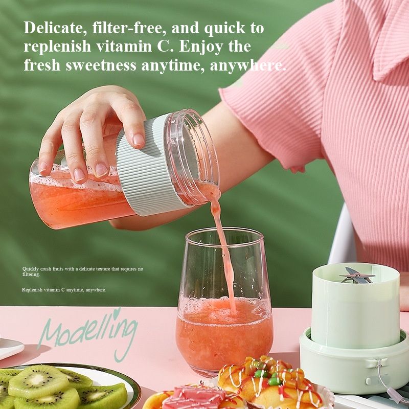 2026 Upgraded USB Charging Juicer Cup, Portable Multi-function Fruit Vegetable Blender, Rechargeable Electric Juice Maker for Home Kitchen Office Camping