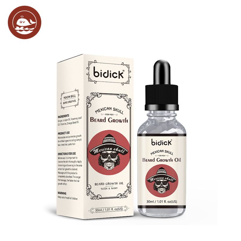 3PCS BIDICK Beard Growth Oil 10ML Natural Beard Growth Oil Men's Hair Growth Tool Rapid Thickening Softener Beauty Care Beard Oil Nourishing Beard Care