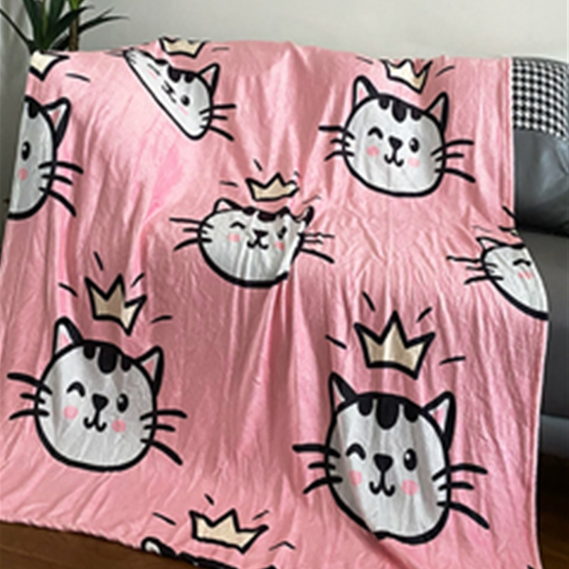 MT051 Cat Blanket Kids Throw Blanket Cute Animals Pet Pattern Sherpa Blanket for Girls Bed Couch Chair Kawaii Cat Lover Gifts Soft Warm Cozy Fuzzy