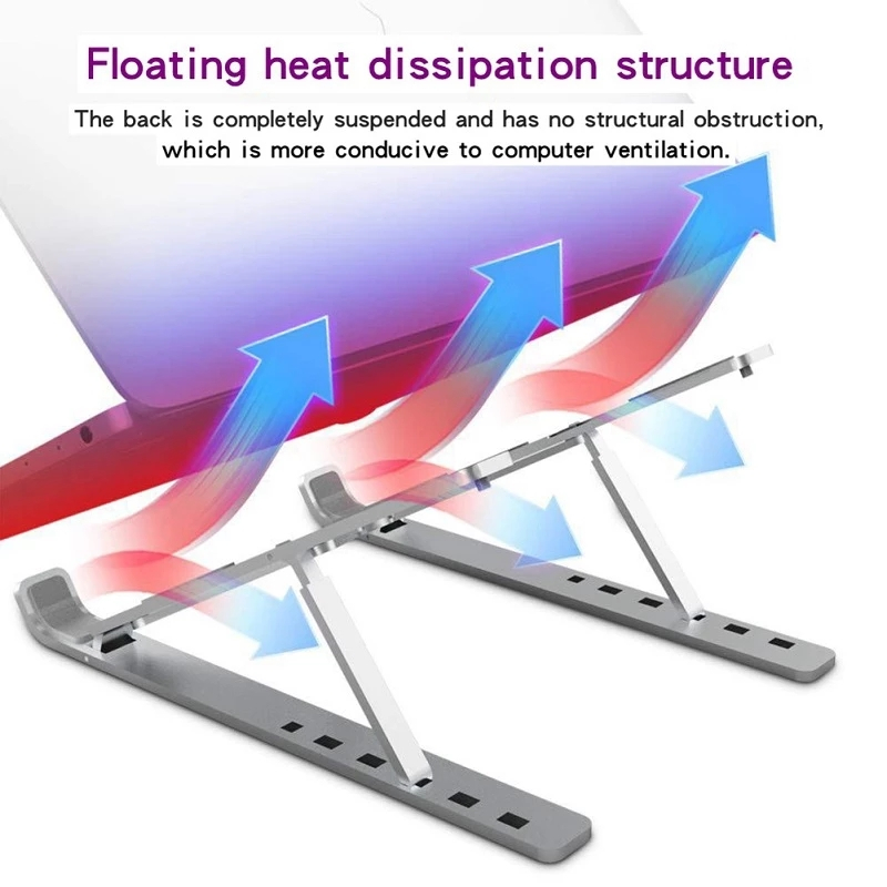 Portable Laptop Stand Aluminium Foldable Notebook Support Laptop Base Macbook Pro Holder Adjustable Bracket Computer Accessories