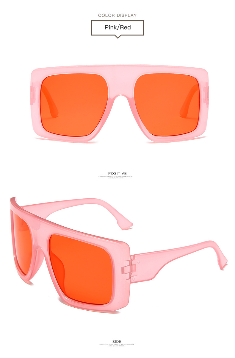 New fashion big frame sunglasses Gradual color sunglasses European and American fashion sunglassespink