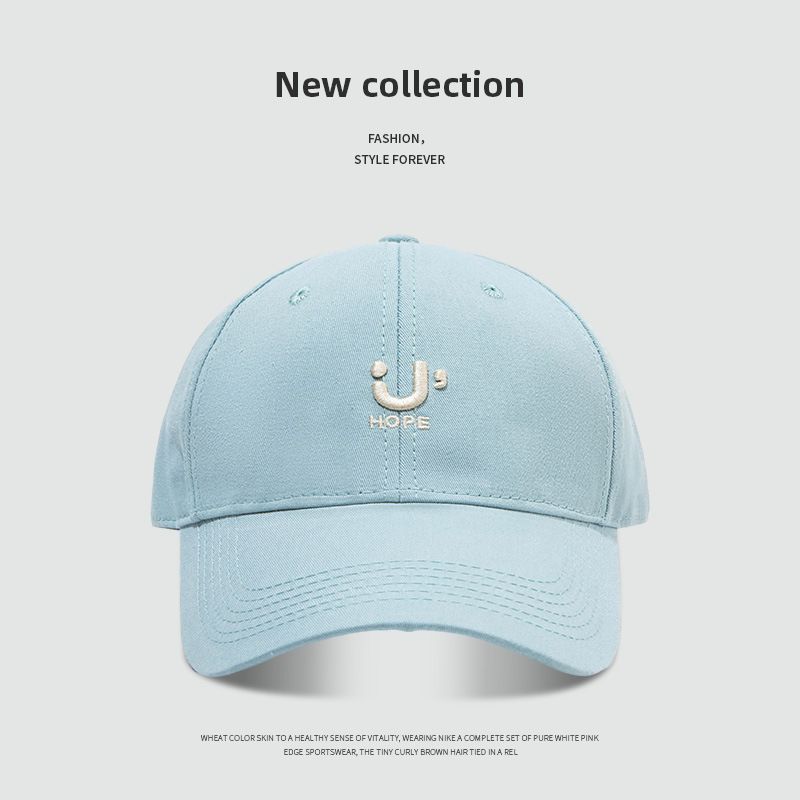 Fashion Letter Deep Crown Baseball Cap - Big Head Size Versatile Spring Autumn Hat