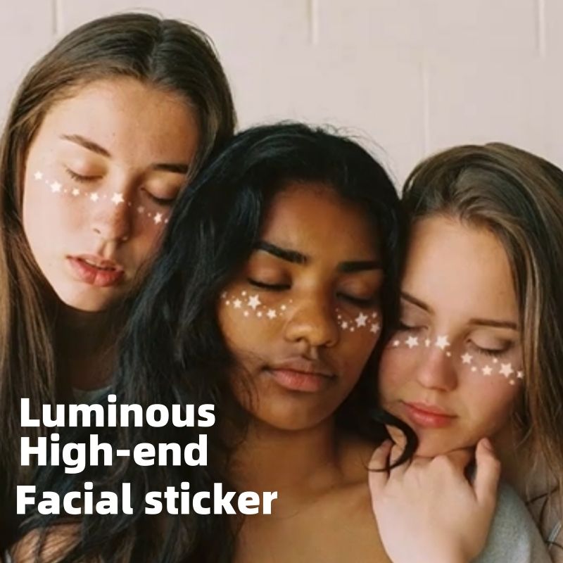 Luminous tattoo stickers CRRSHOP Night light, white tattoo sticker, high-end facial sticker, Hannah arm sticker, collarbone sticker