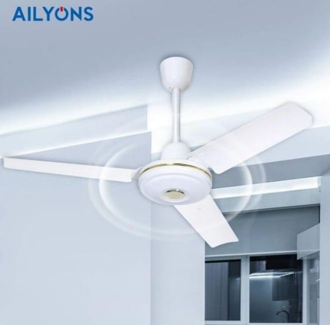 Home Office 36" Medium-sized ceiling fan in white Strong motor 3 iron blades with regulator ceiling fan winding machine 