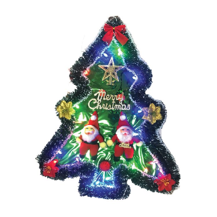 Mini Christmas with colorful LED lights Tabletop Xmas Artificial Pine Tree with Tree Ornaments Kits - or indoor office and Christmas party decorations
