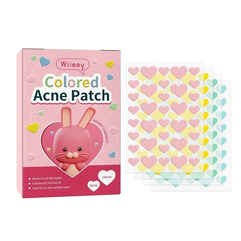 Wiieey Acne Patch Series: Whitening Acne Marks, Spot Cleaning, Closed Mouth Love Shaped Cute Acne Patch
