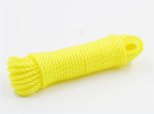 Yellow Nylon Plastic PVC Cloth Hanging Rope for Both Indoor and Outdoor Purposes (90 Meters)