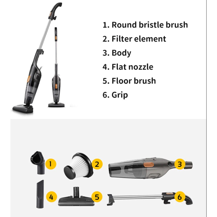 3-in-1 Deerma Household Vacuum Cleaner DX115C 