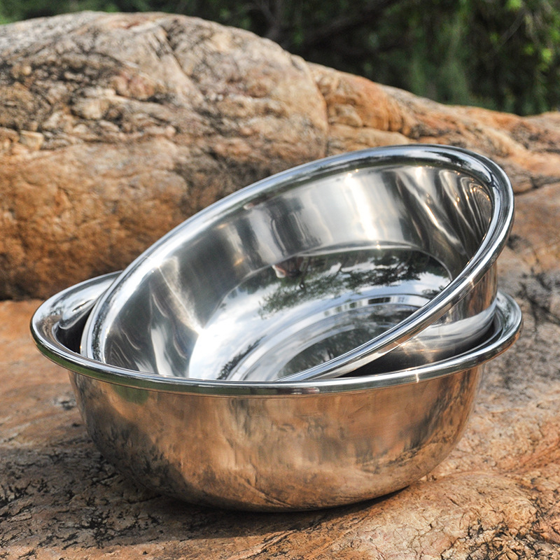 Stainless Steel Deep Mixing Bowl, Salad Bowl, Washing Basin, Kitchen Metal Bowls for Baking & Marinating, Dishwasher