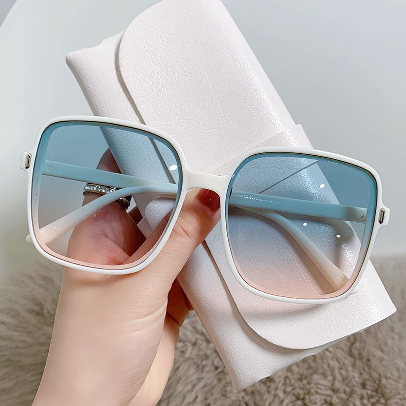 2255 Women's New Gradient Square Frame Sunglasses Anti UV Sunglasses
