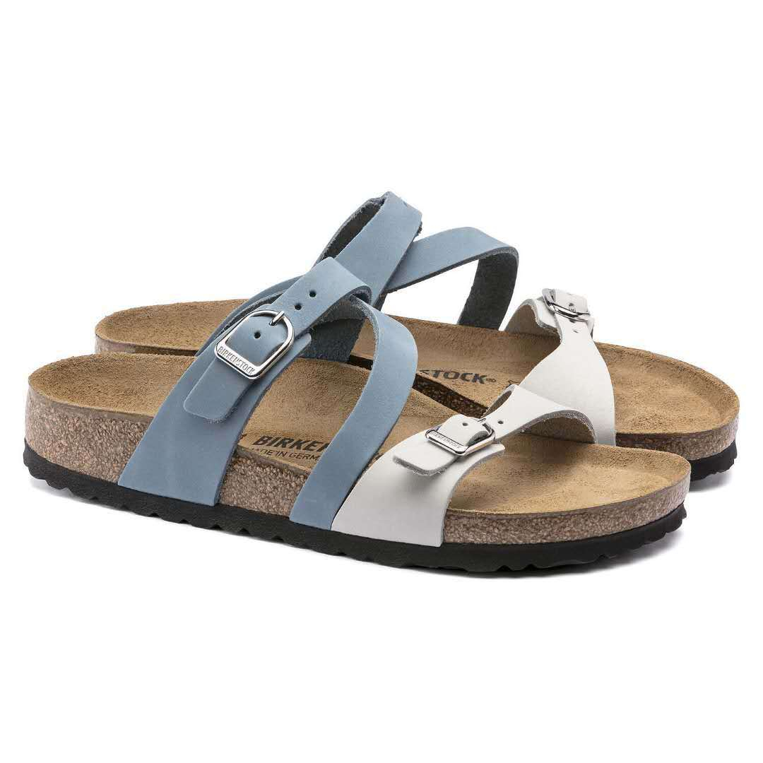 ly0388 Women's Memory Foam Cork Footbed Flat Slides Slide-On Sandals