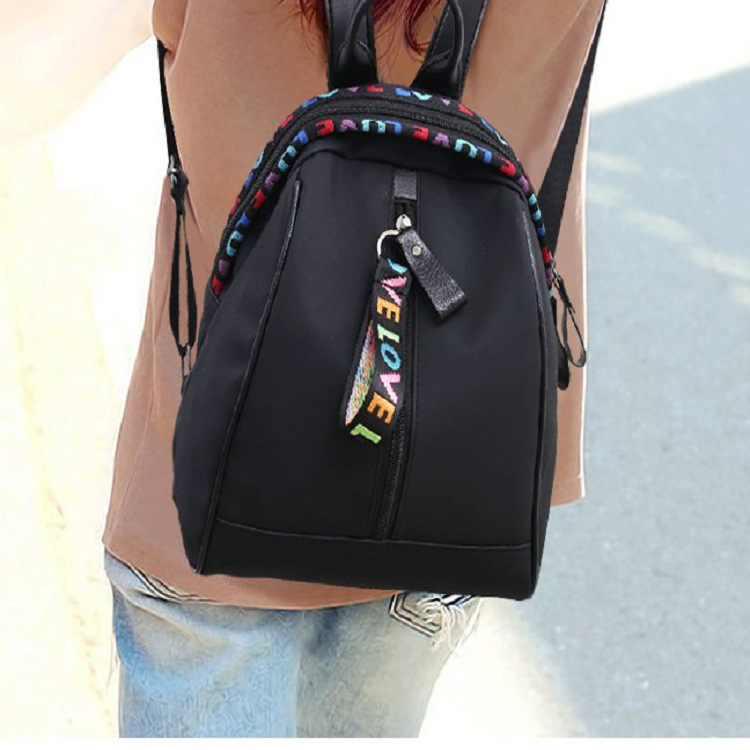 MA004 Women's Fashion Letter Decoration Backpack, Individual Bear Pendant