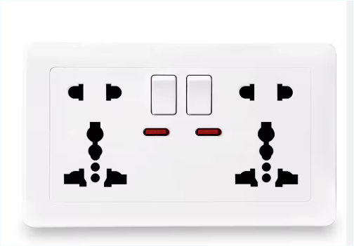  Multi-function Safe 2 Position Socket With Switch-250V