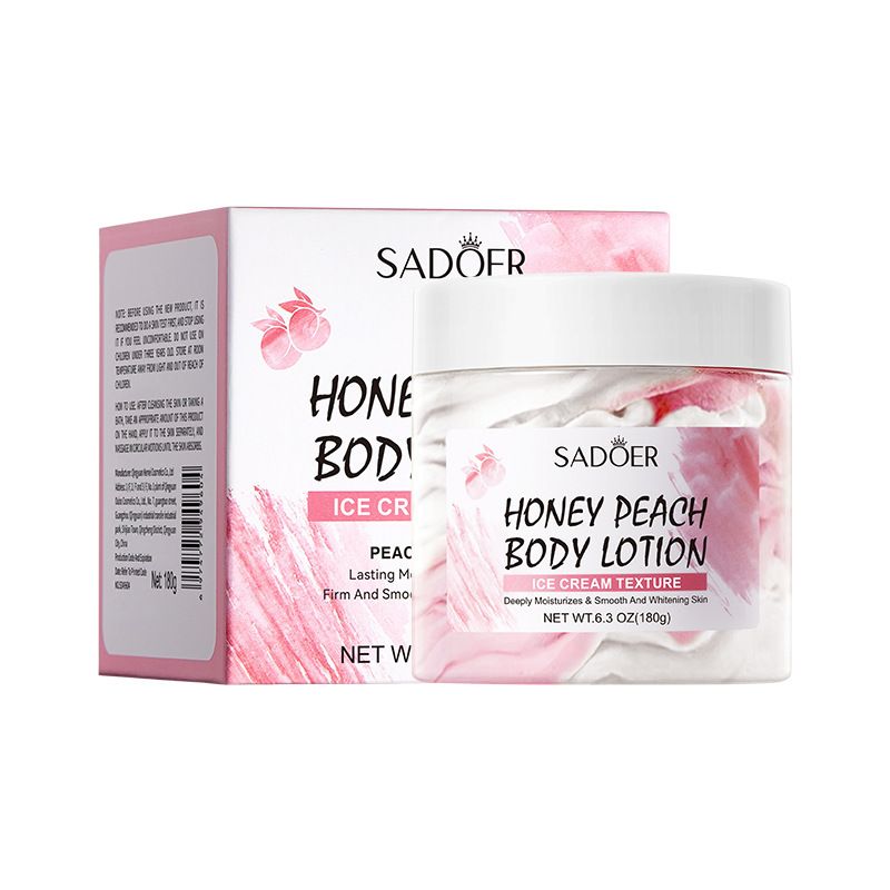 【2 for 109.44GHS (54.72GHS each); 5 for 236.4GHS (47.28GHS each)】SADOER Peach Ice Cream Body Lotion Moisturizing Lotion