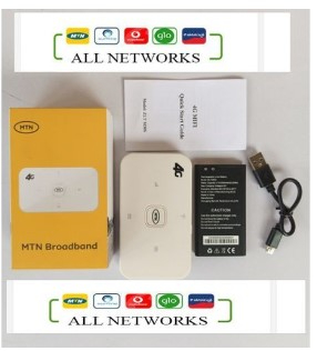 MTN Portable Universal Unlock 4G LTE Mifi/ Wifi Modem (MTN) - White