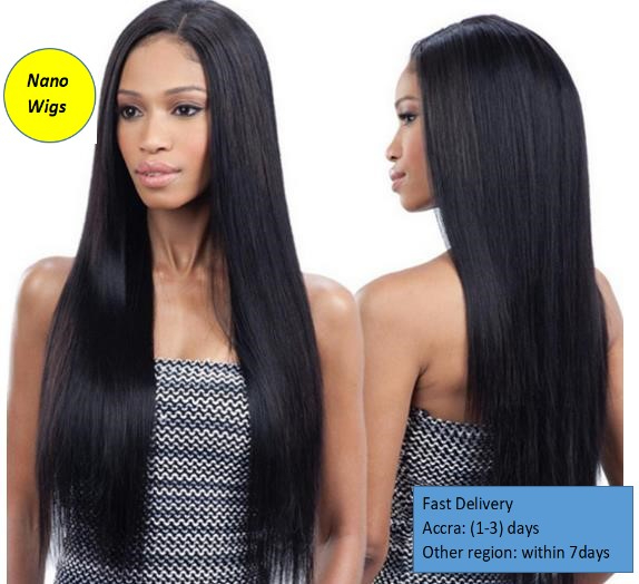 NANO Wigs Long Synthetic Wig Middle Parting Natural Hairpiece Heat Resistant Fiber Cosplay Wig Dark Brown