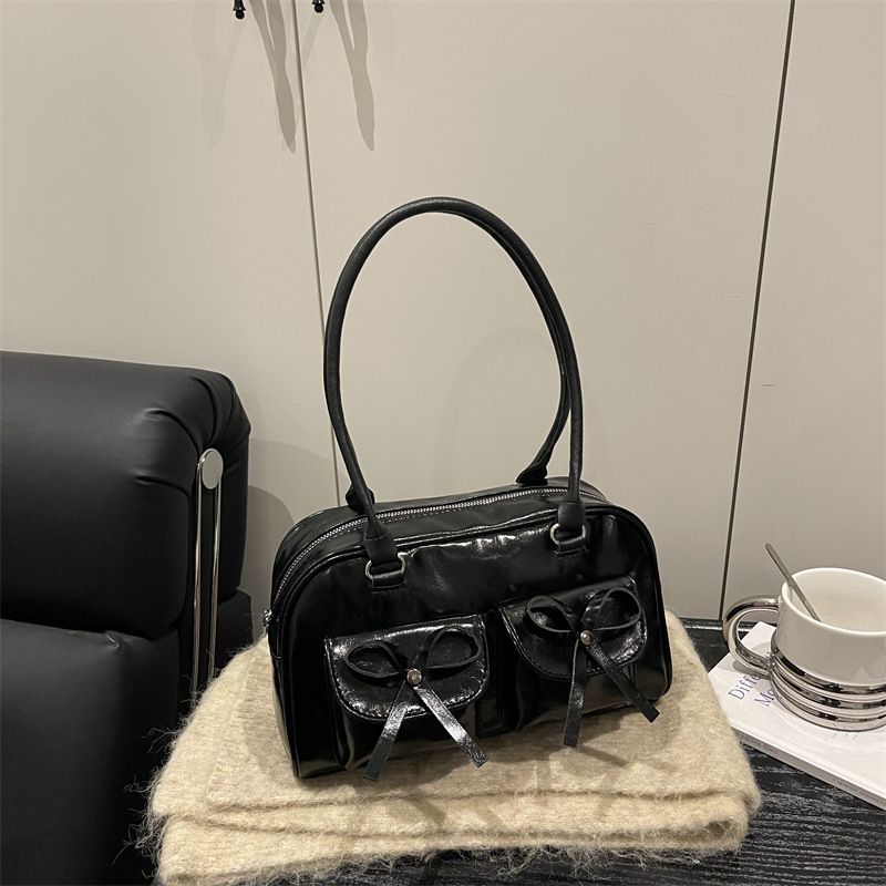 Vintage Pillow Boston Bag for Women, Large Capacity Fashion Underarm Shoulder Handbag, Multi‑Purpose Top‑Handle Commuter Purse for Daily Office Shopping
