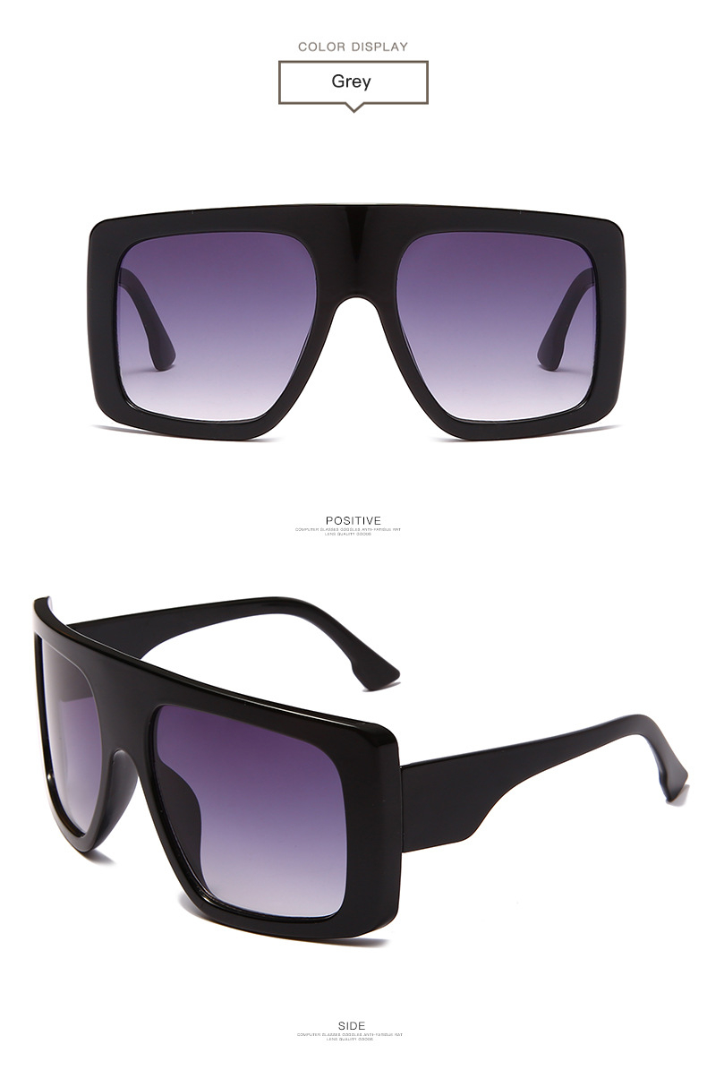 New fashion big frame sunglasses Gradual color sunglasses European and American fashion sunglasses
