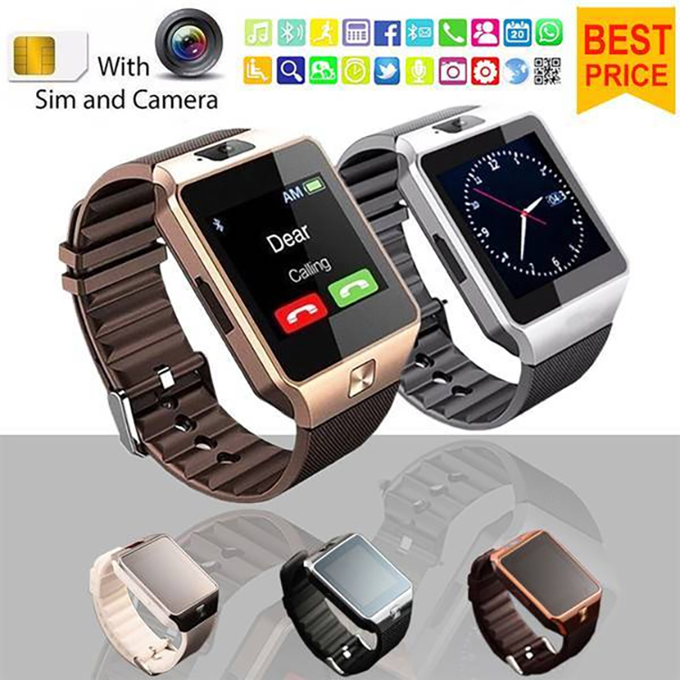 DZ09 Touch Screen Smart Watch With Camera Wrist Watch SIM Card Smartwatch For IOS Android Phone Support Multi Language