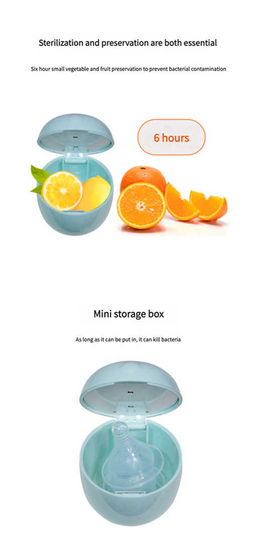 Portable UV storage disinfection box baby bottle nipple ultraviolet sterilizer disinfection box