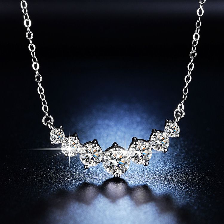 Women's zircon seven star necklace