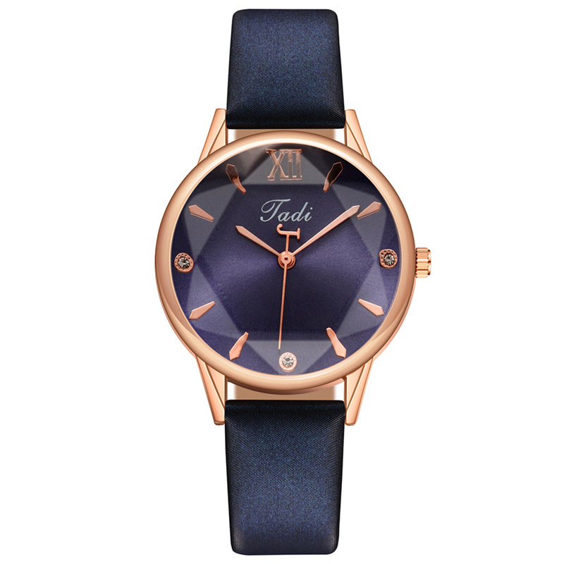 PD1016-0710 Ladies Fashion Leather Chronograph Woman Crystal Leather Watch