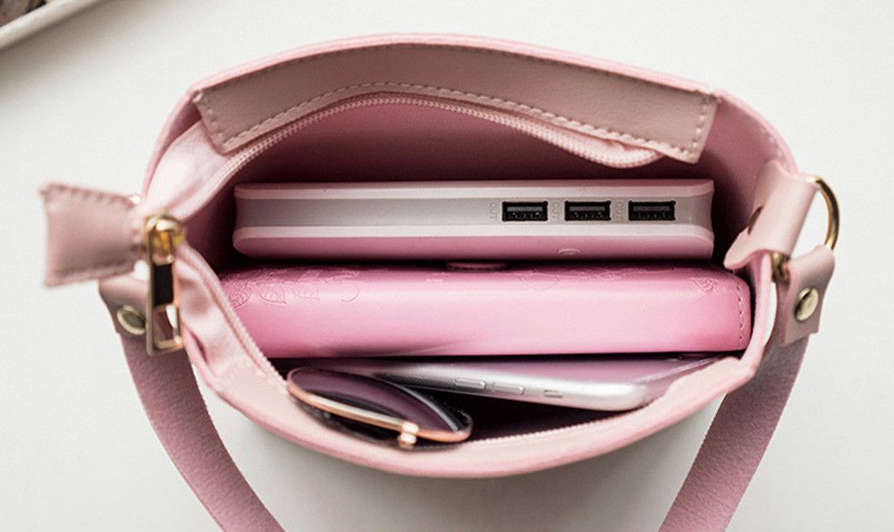 Soft Leather Women Bag Set Luxury Brand Fashion Designer Female Shoulder Bag