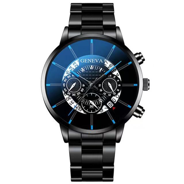 Calendar steel band watch men's large dial quartz watch men's watch foreign trade men's watch