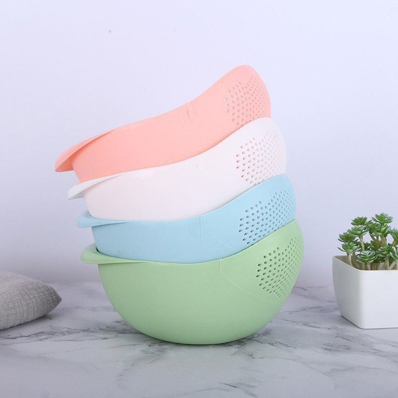 6602 Rice Wash Sieve, Rice Washer Strainers Colander Fruit Washing Bowl, Multipurpose Plastic Fruit Vegetables Drain Basket Kitchen Gadget