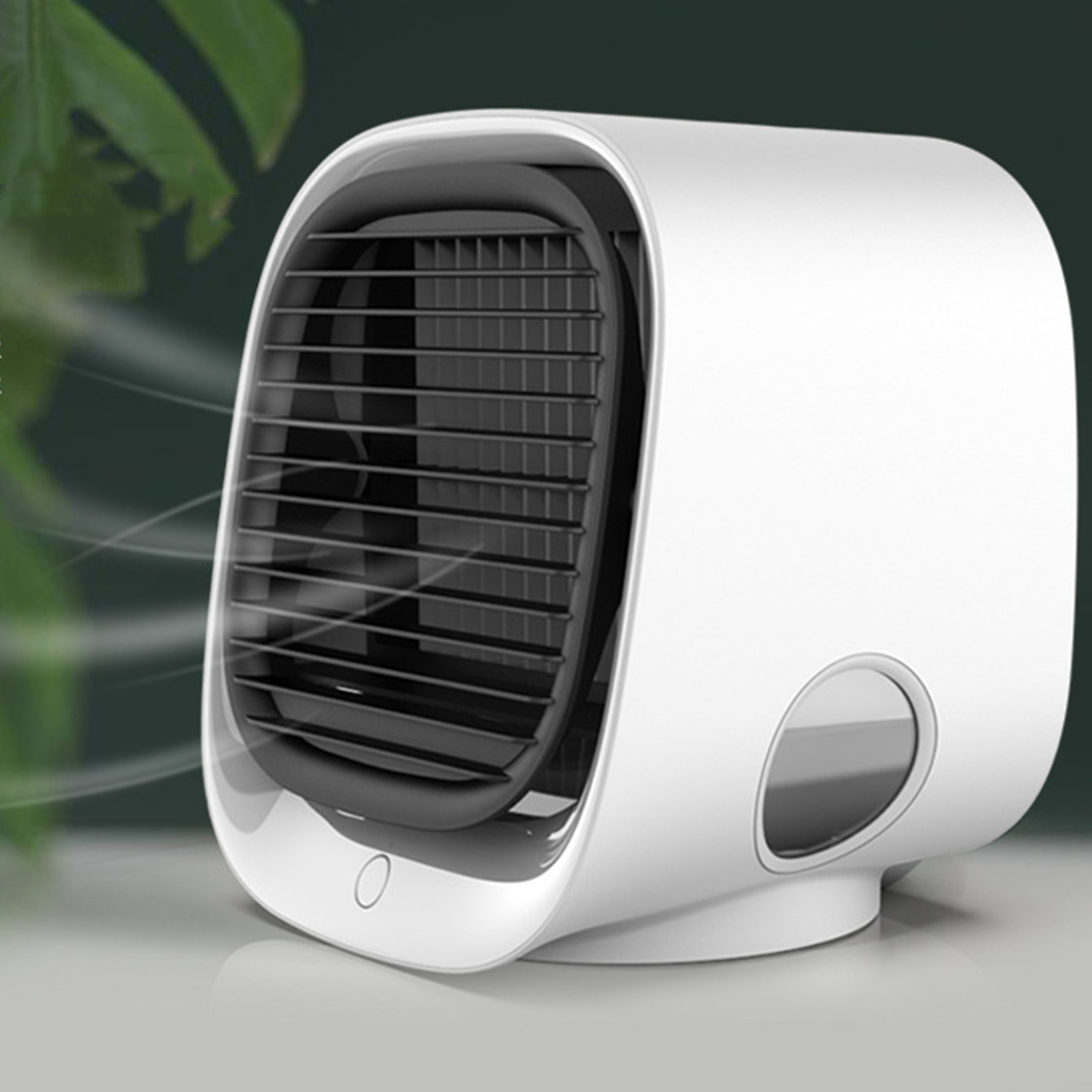 M201 Air Cooler Fan Mini Desktop Air Conditioner with Night Light Mini USB Water Cooling Fan Humidifier Purifier Multifunction Summer
