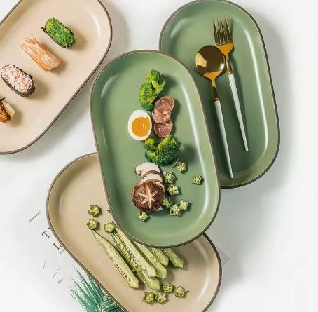 Plate Light Luxury Family Restaurant Usage Universal Round Dinner Dishes High-value Multi-color Ceramic European Under 18 Inches