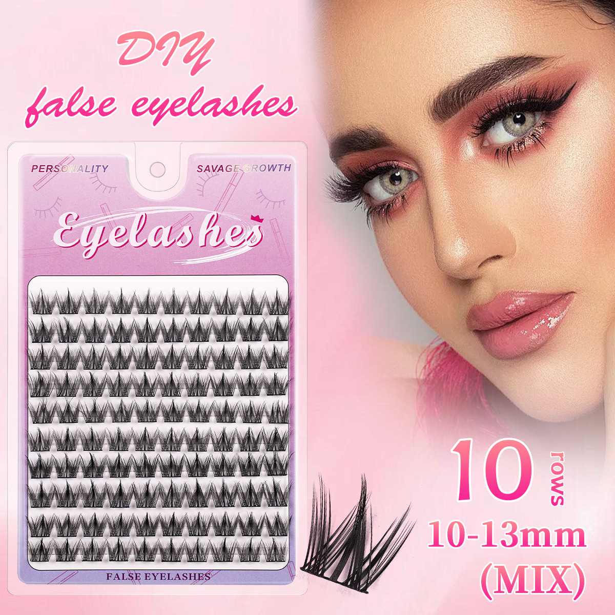Large Capacity Segmented Individual Cluster Lashes European Manga Barbie Dramatic Thick Style Ultra Thin Invisible Band Soft Fiber DIY Lazy Self Graft Eyelashes Fluffy Camera Friendly Reusable Lash Clusters Cross-border Beauty Supply