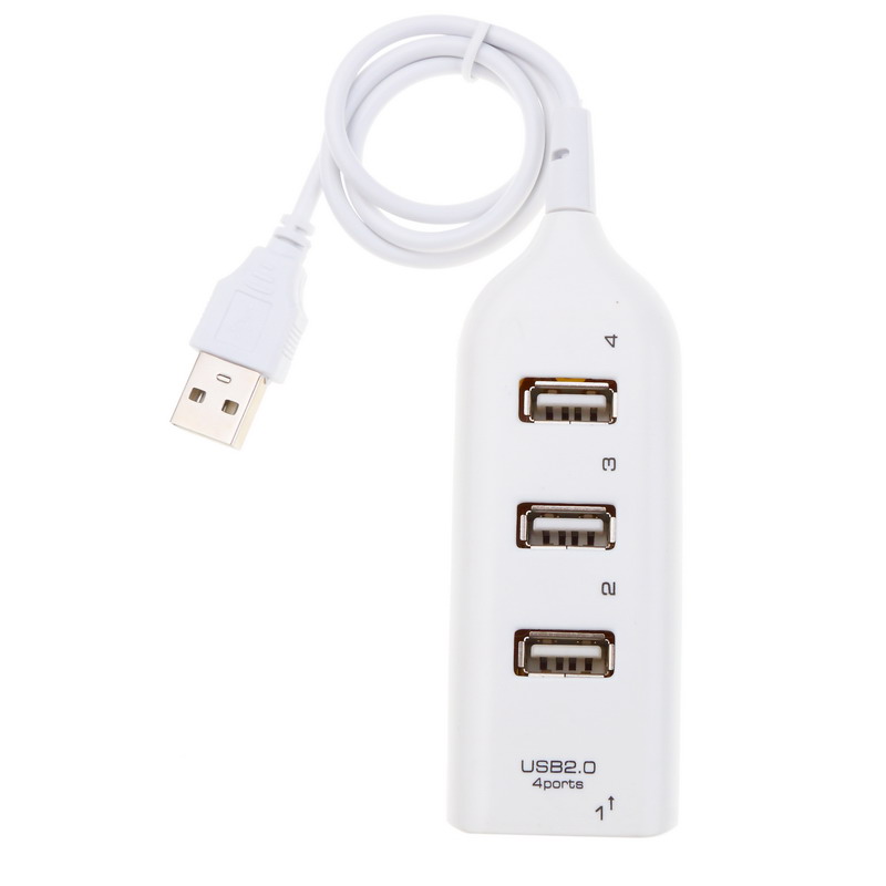 Mini USB 2.0 Hi-Speed 4 Port USB Hub Splitter Hub Phone Data Charging Adapter For PC Computer For Portable Hard Drives
