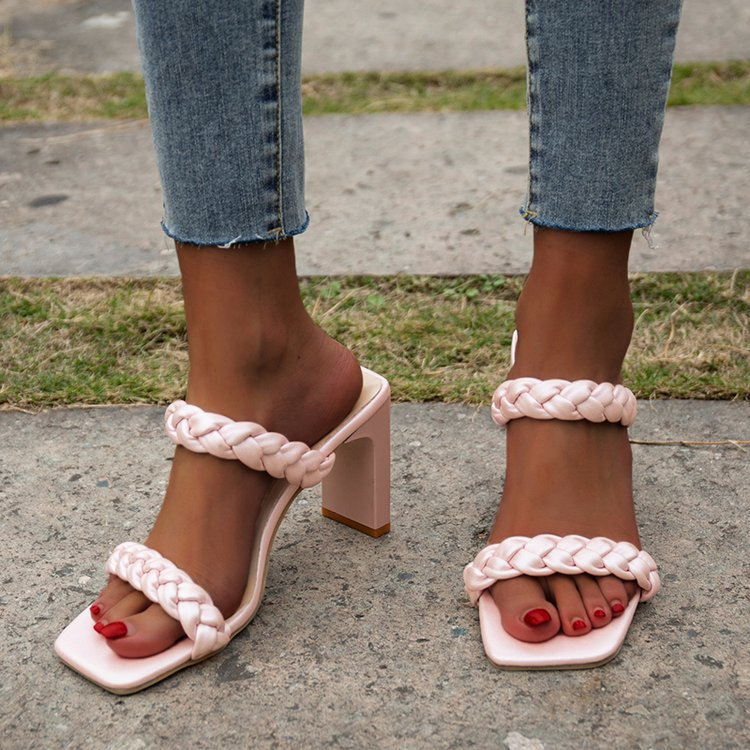 2156 Twist all-match high-heeled sandals