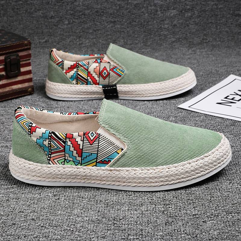Cloth shoes men 2024 new spring breathable casual slip-on thousand-layer manual men's old Beijing canvas shoes A110