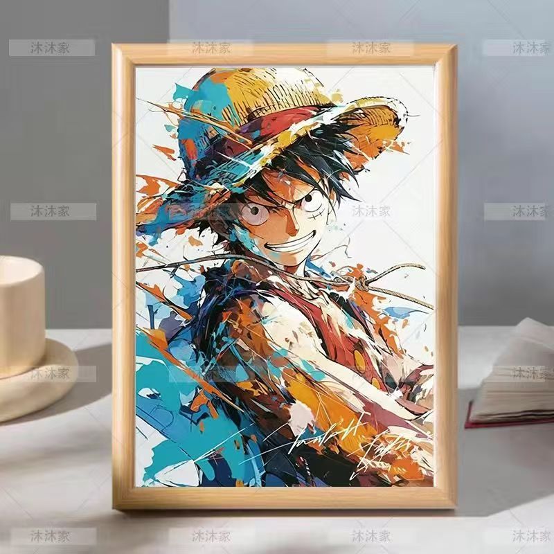 One Piece photo frame One Piece Luffy Handmade two-dimensional photo frame Japanese Zoro hand-painted friend giftLuffy7