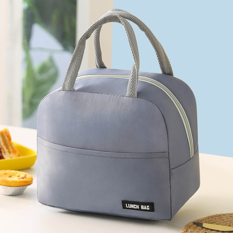 C05 Solid Twill Bento Bag Portable lnsulation Bag Student Lunch Box Bag Waterproof Multi Functional Thermal lnsulation Picnic Baq
