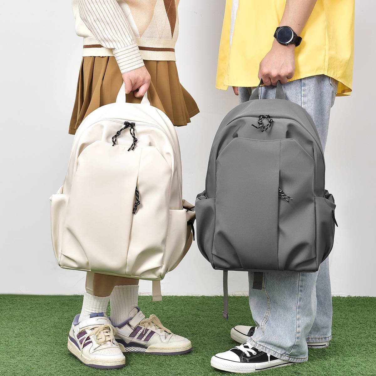 Schoolbag Boys high school students junior high school students simple campus backpack fashion brand backpack women large capacity