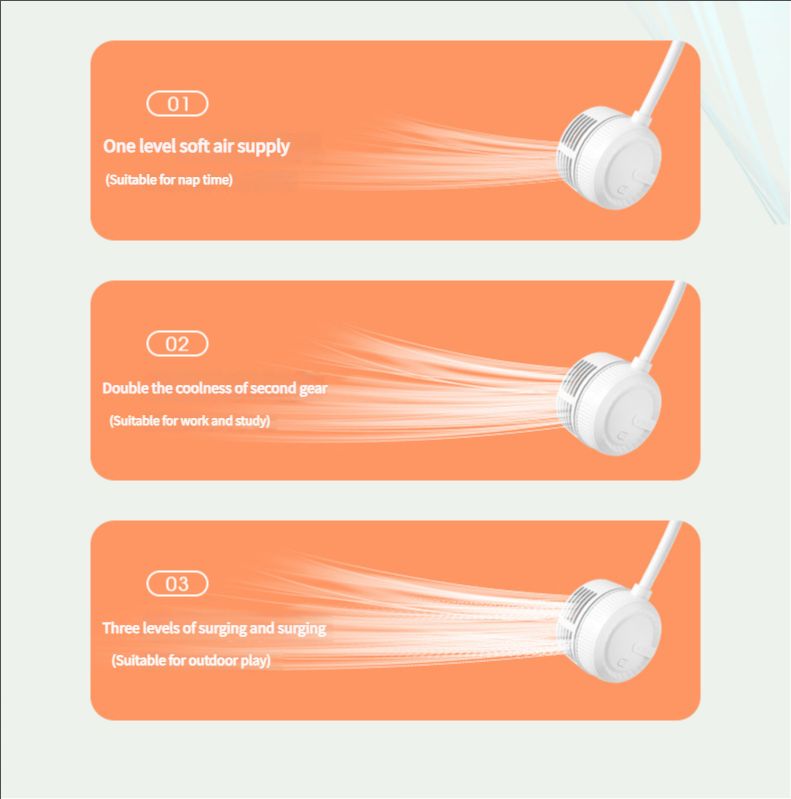 Portable neck fan, air conditioning fan, foldable neck fan, silent portable mini wearable battery powered USB charging 360 degree rotating fan