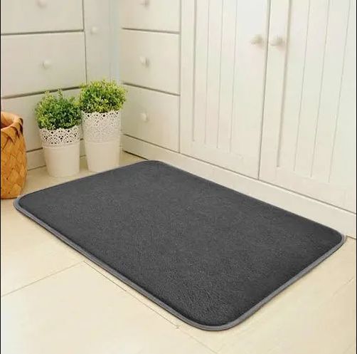 Ultra soft Absorbent Mat Non-Slip Memory Foam Mat Machine Washable Soft Bath Mat Easier to Dry Floor MatBLACK LARGE SIZE 80*50