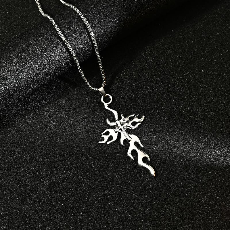 Necklace Hip hop necklace, high-end personalized chain, irregular cross necklace 