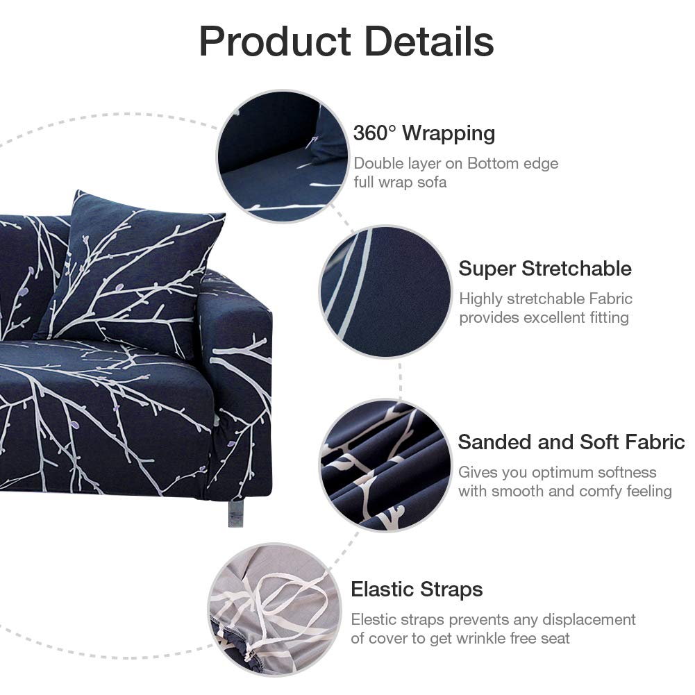 Printed Sofa Cover Stretch Couch Cover Sofa Slipcovers for 3 Cushion Couch