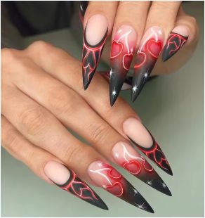 24PCS Full Cover decorated stick-on extension false nail artificial fingernails Nails Reusable False Nails Acrylic Artificial Nails
