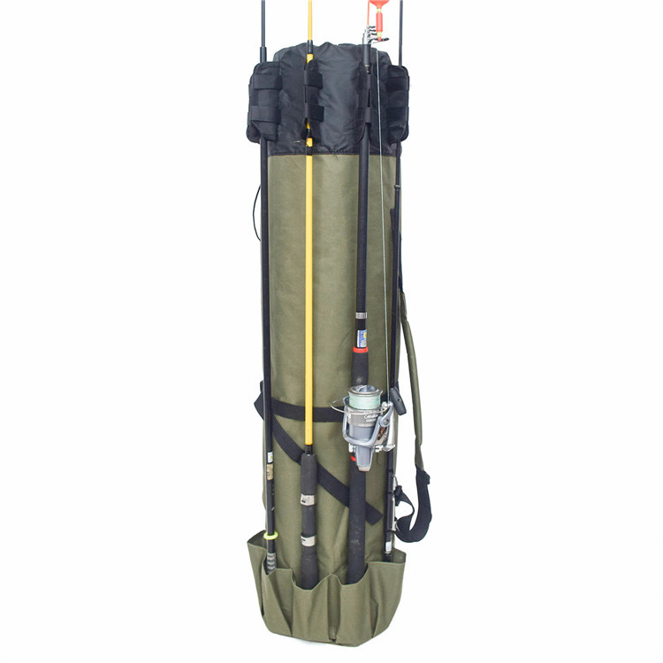 Outdoor Fishing Rods Cover Bags Waterproof Multi Pocket Fisherman Fishing Bag 600D Oxford Cloth Fishing Gear Bags