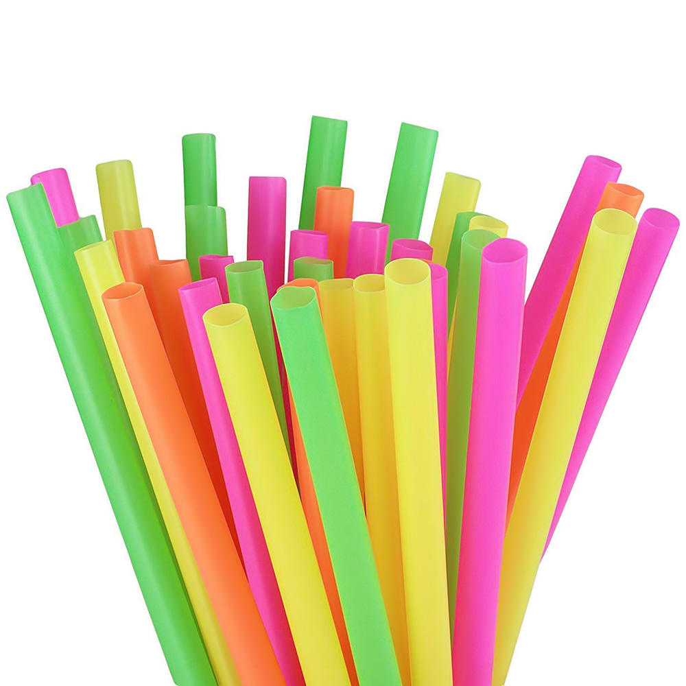 100Pcs Plastic Disposable Straws Colorful Milktea Drinking Straws Party Birthday Celebration Supplies Kitchenware Accessories